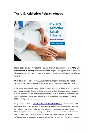 the u s addiction rehab industry