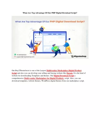 what are top advantage of our php digital