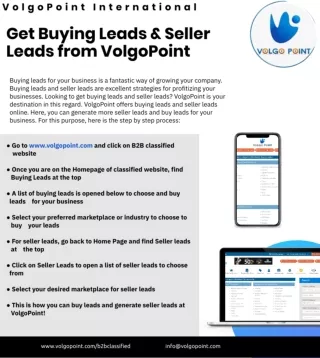 Find Buying Leads with volgopoint