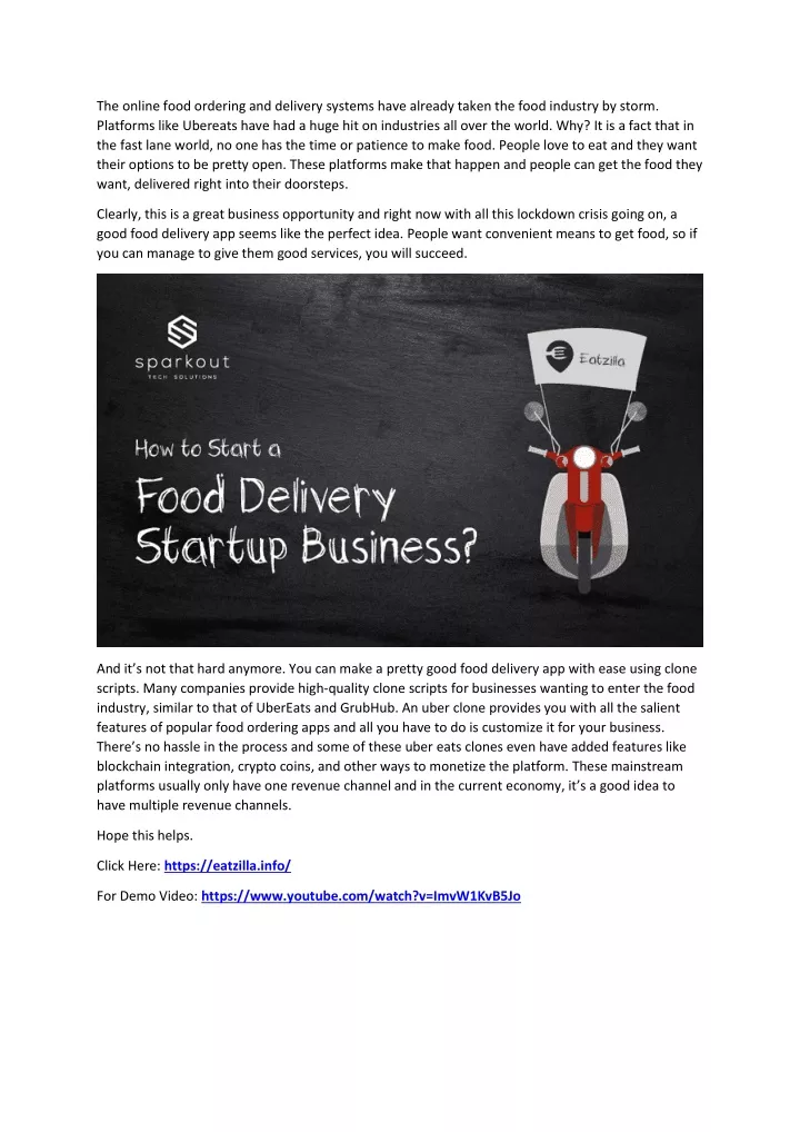 the online food ordering and delivery systems