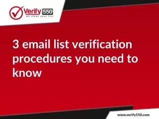 3 email list verification procedures you need to know
