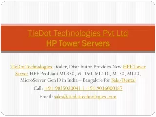 tiedot technologies pvt ltd hp tower servers