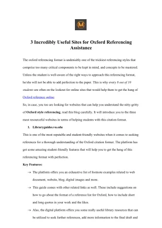 3 incredibly useful sites for oxford referencing