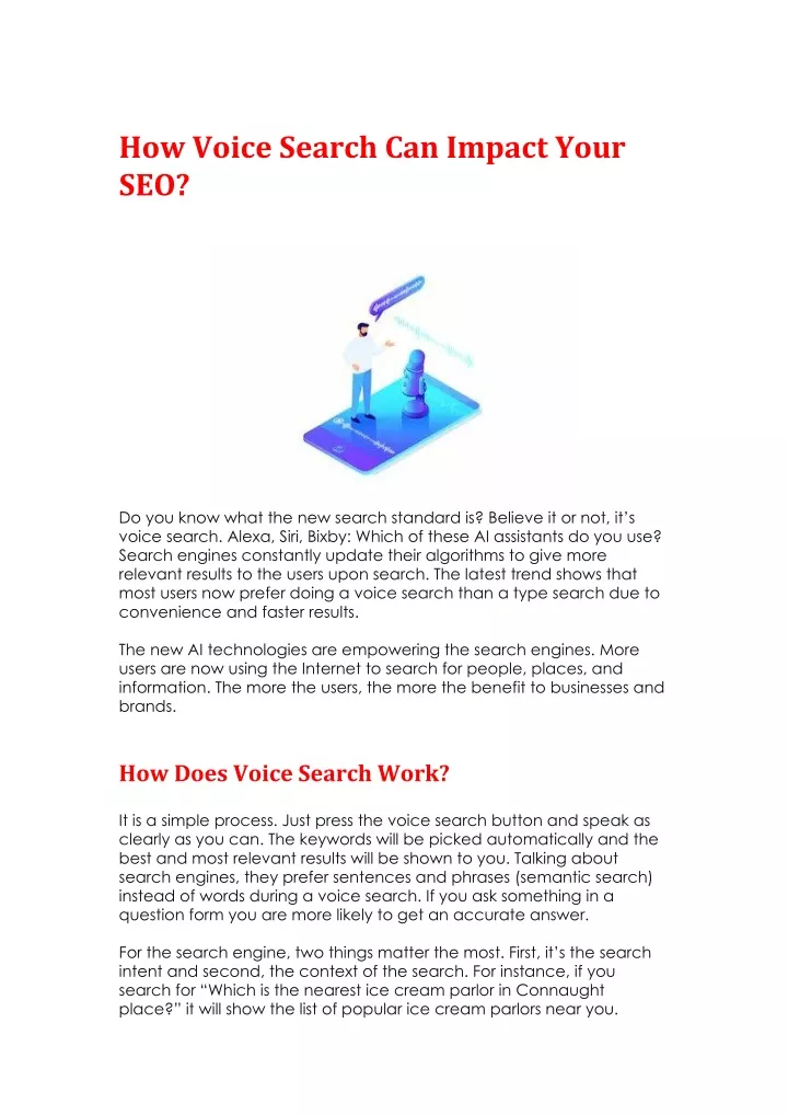 how voice search can impact your seo