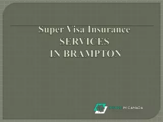 Super Visa Insurance Services in Brampton