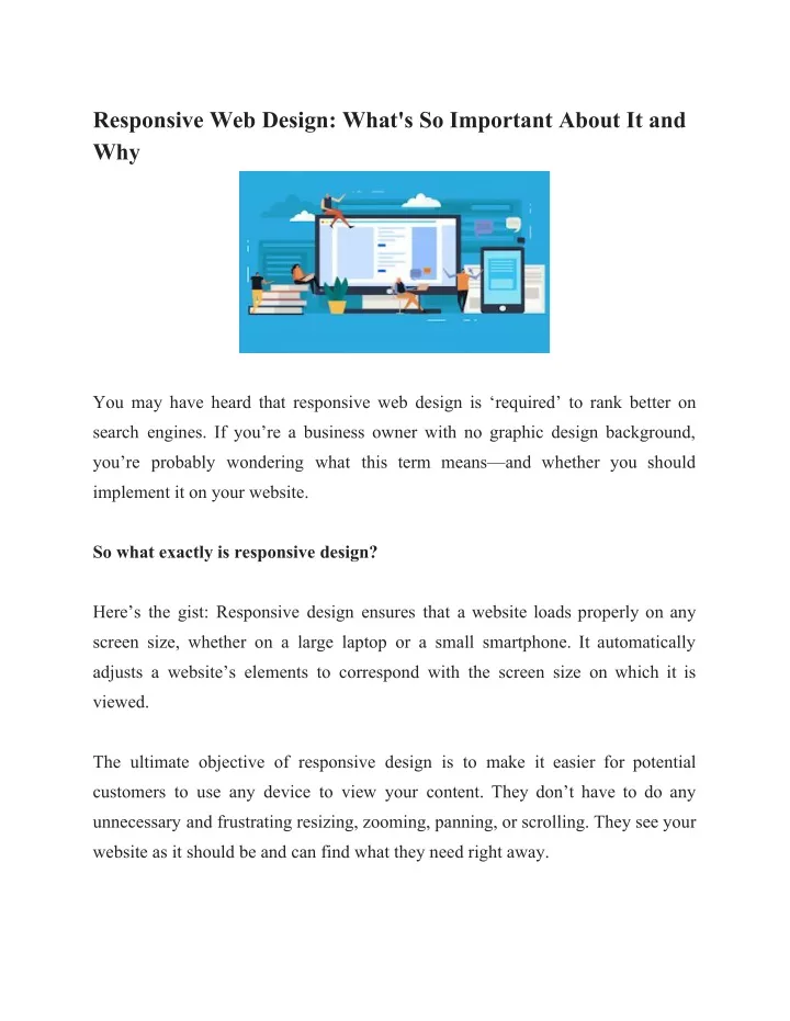 responsive web design what s so important about