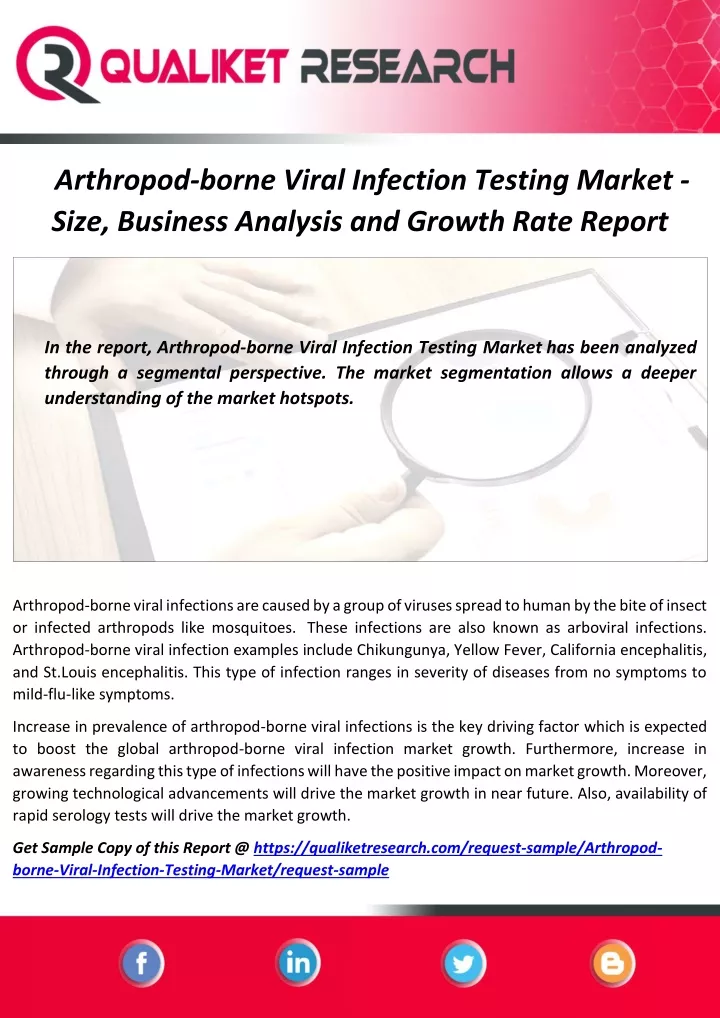 arthropod borne viral infection testing market