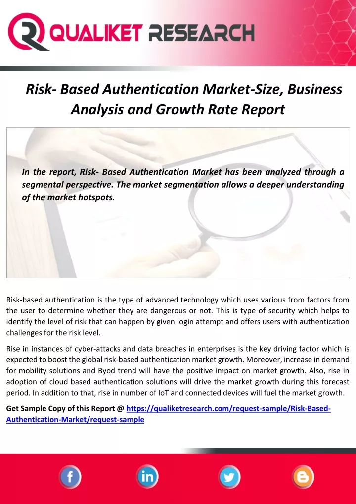 risk based authentication market size business