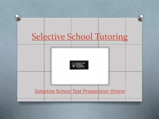 selective school tutoring