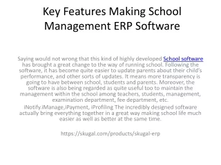key features making school management erp software