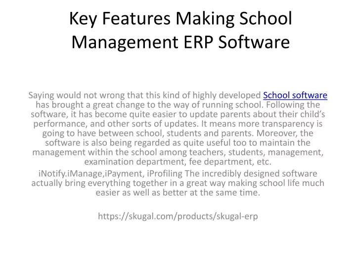 key features making school management erp software