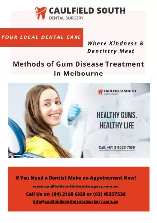 Methods of Gum Disease Treatment in Melbourne