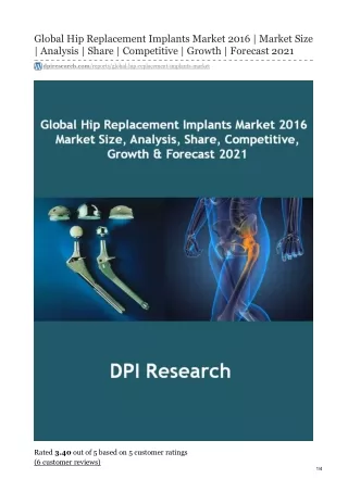 global hip replacement implants market 2016