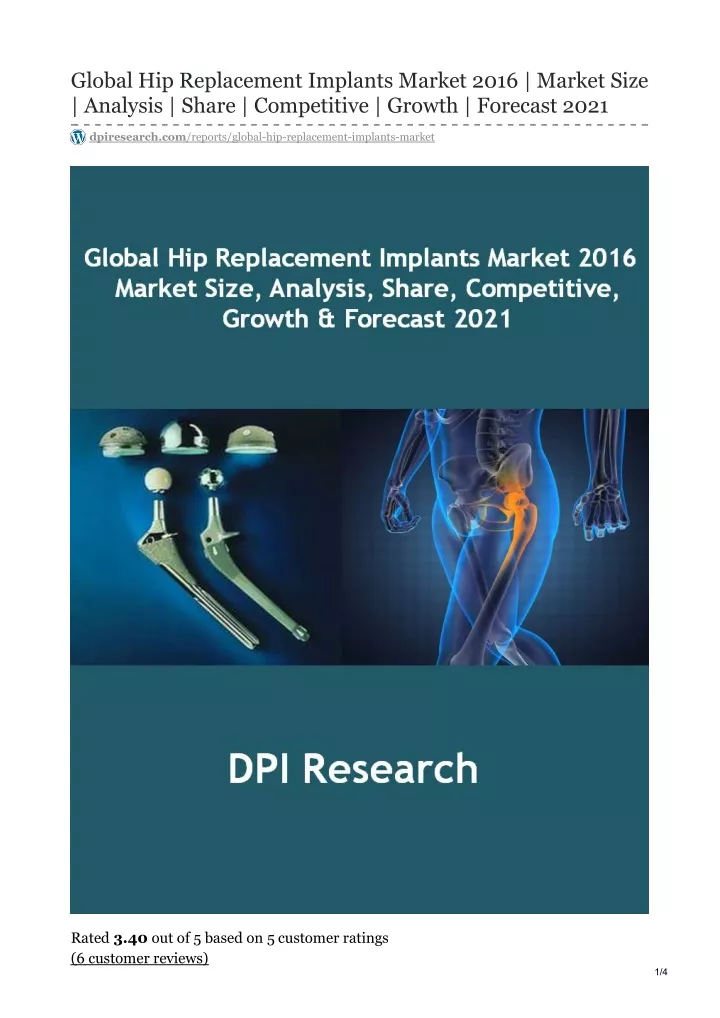 global hip replacement implants market 2016