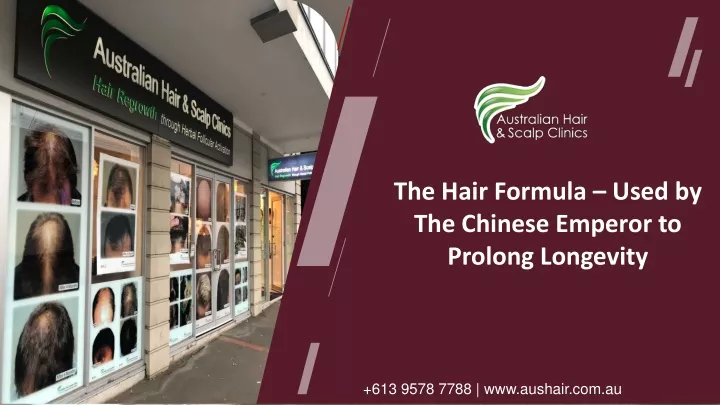 the hair formula used by the chinese emperor