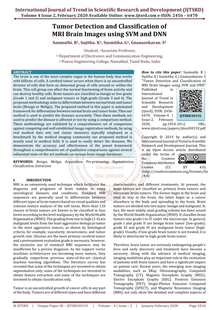 international journal of trend in scientific