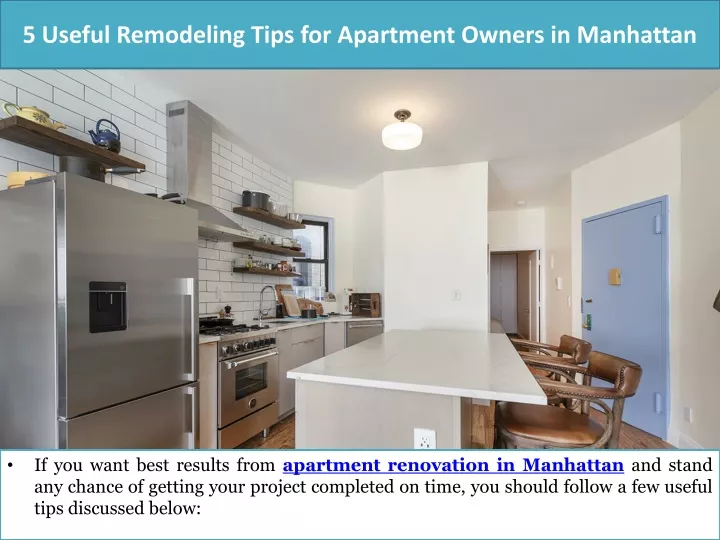 5 useful remodeling tips for apartment owners in manhattan