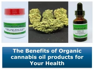 Organic Cannabis Oil Products