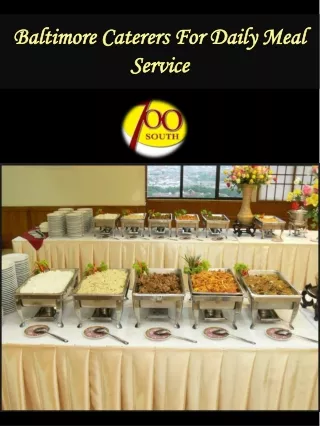 Baltimore Caterers For Daily Meal Service