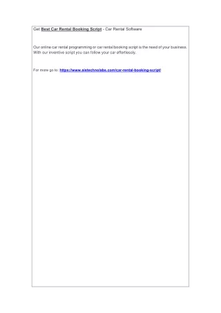 get best car rental booking script car rental