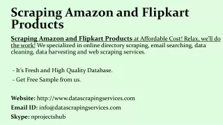scraping amazon and flipkart products