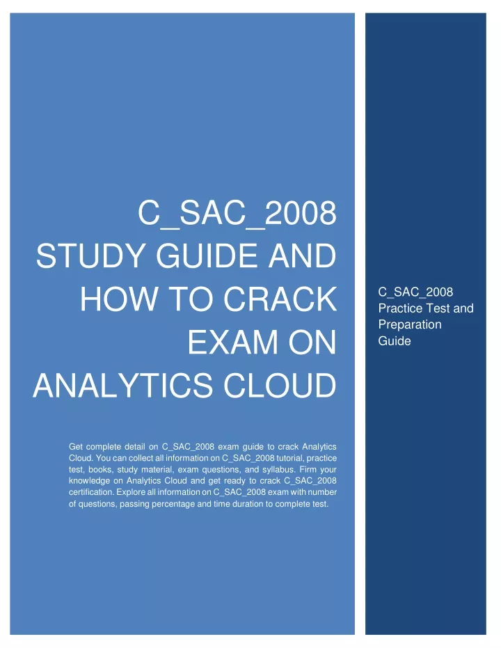 c sac 2008 study guide and how to crack exam