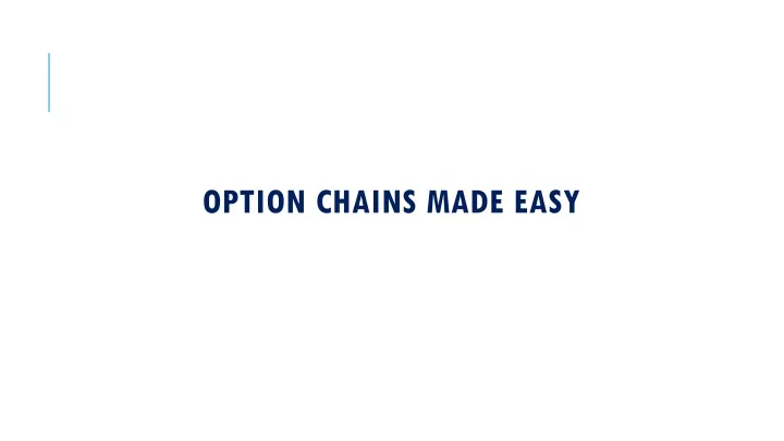 option chains made easy