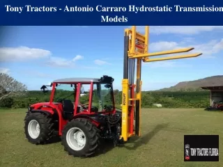 Antonio Carraro Hydrostatic transmission models