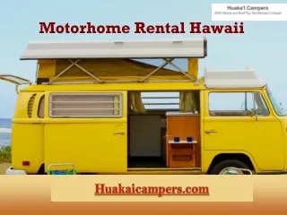 Motorhome Rental Hawaii