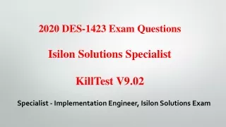 2020 des 1423 exam questions isilon solutions