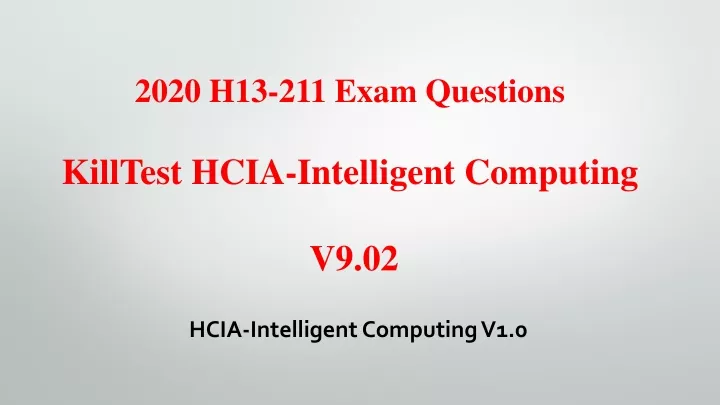 2020 h13 211 exam questions killtest hcia