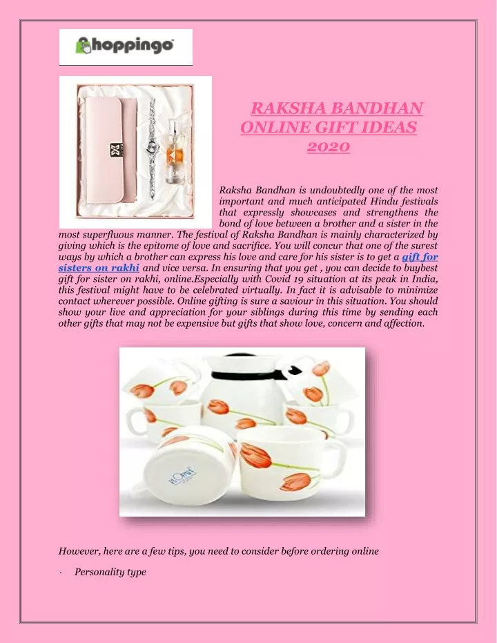 raksha bandhan online gift ideas 2020