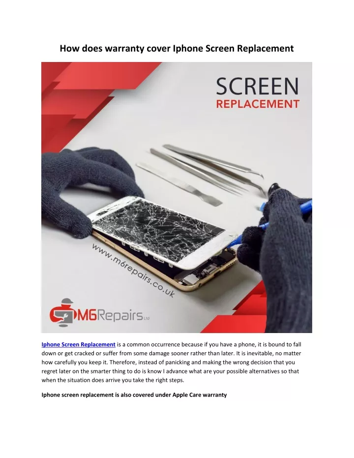 how does warranty cover iphone screen replacement