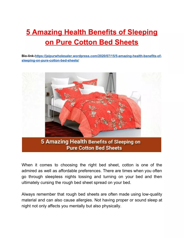 5 amazing health benefits of sleeping on pure