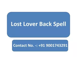 lost lover back spell