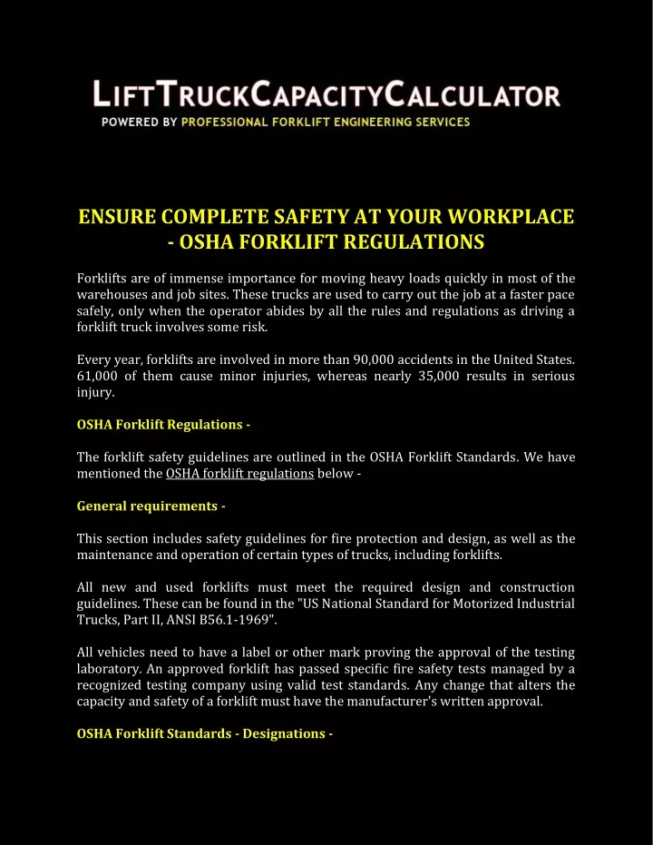 ensure complete safety at your workplace osha