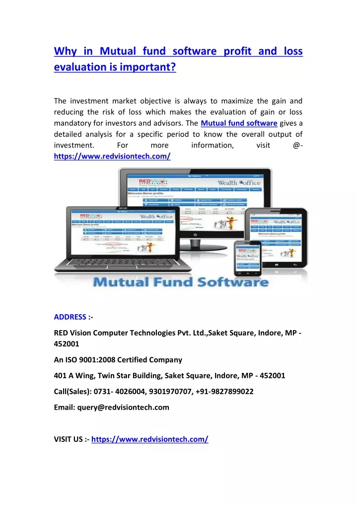 why in mutual fund software profit and loss