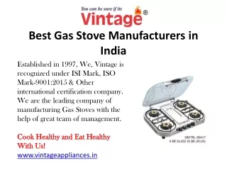 Best Gas Stove Manufacturers in India