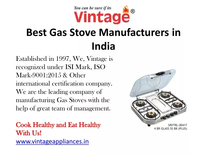 best gas stove manufacturers in india