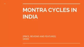 Montra Cycles in India 2020 | Bets Montra cycles