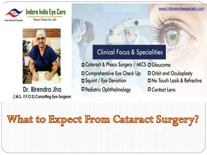 what to expect from cataract surgery