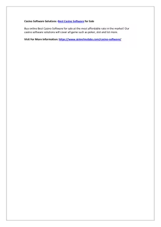 casino software solutions best casino software