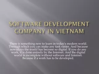 software development company in vietnam