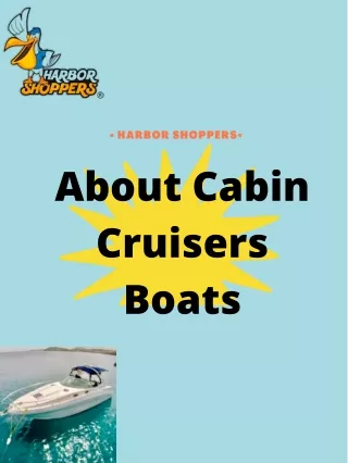 Best Cabin Cruiser Boats for Sale  | Cruiser Yachts for Sale | Harbor Shoppers