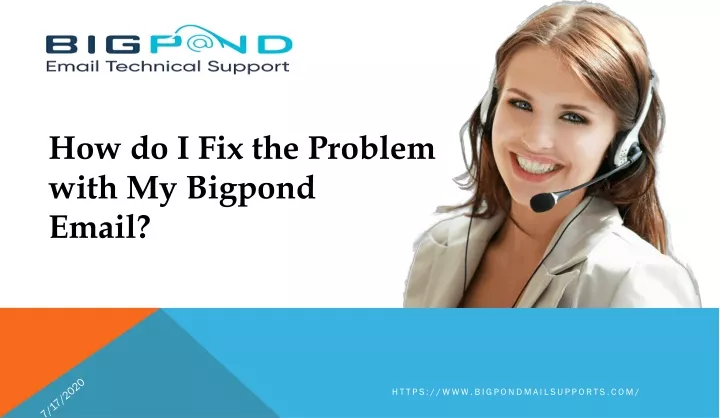 how do i fix the problem with my bigpond email
