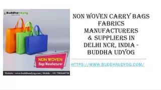 Non Woven Bags Manufacturer in Delhi