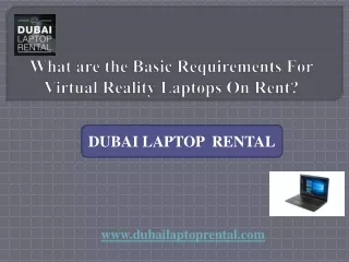 what are the basic requirements for virtual reality laptops on rent
