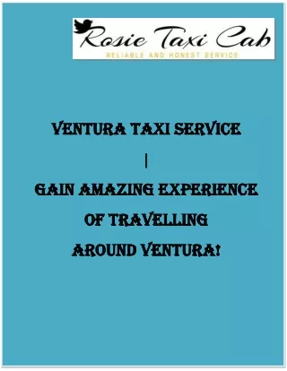 Find Best Ventura taxi service