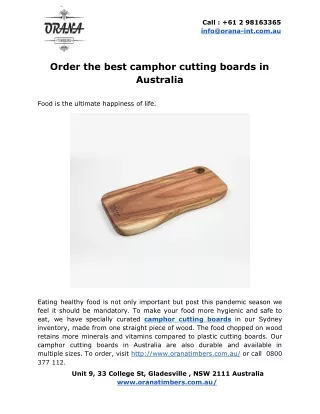 Order the best camphor cutting boards in Australia