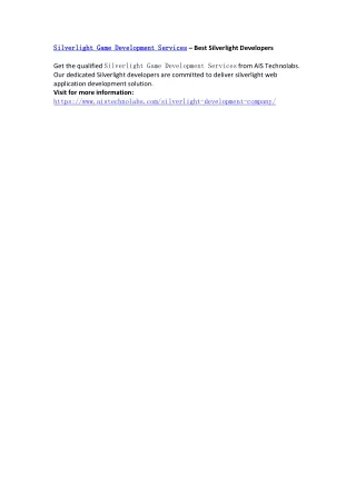 silverlight silverlight game